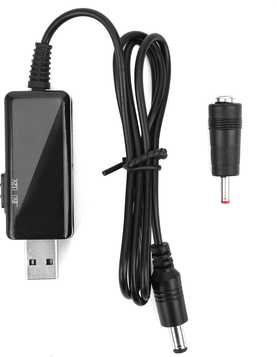 Dailygoods - USB DC 5V naar 9V/12V Batterijadapterkabel met LED Display