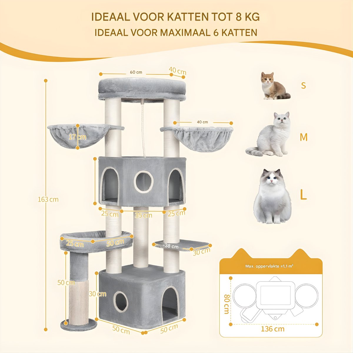 Happiq Kattenboom - Voor Grote Katten thumbnail 2