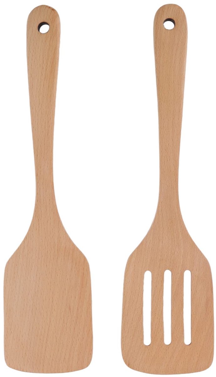 Dailygoods - 2-delige Houten Spatelset voor Koken en Bakken