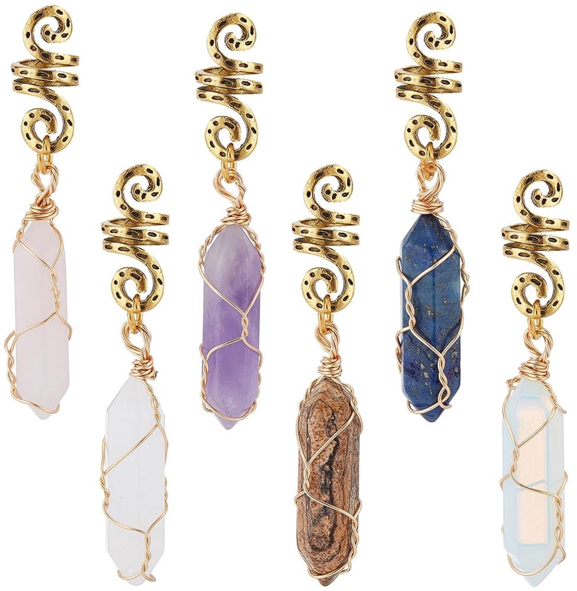 Dailygoods - Set van 6 Kleurrijke Dreadlock Sieraden voor Haar