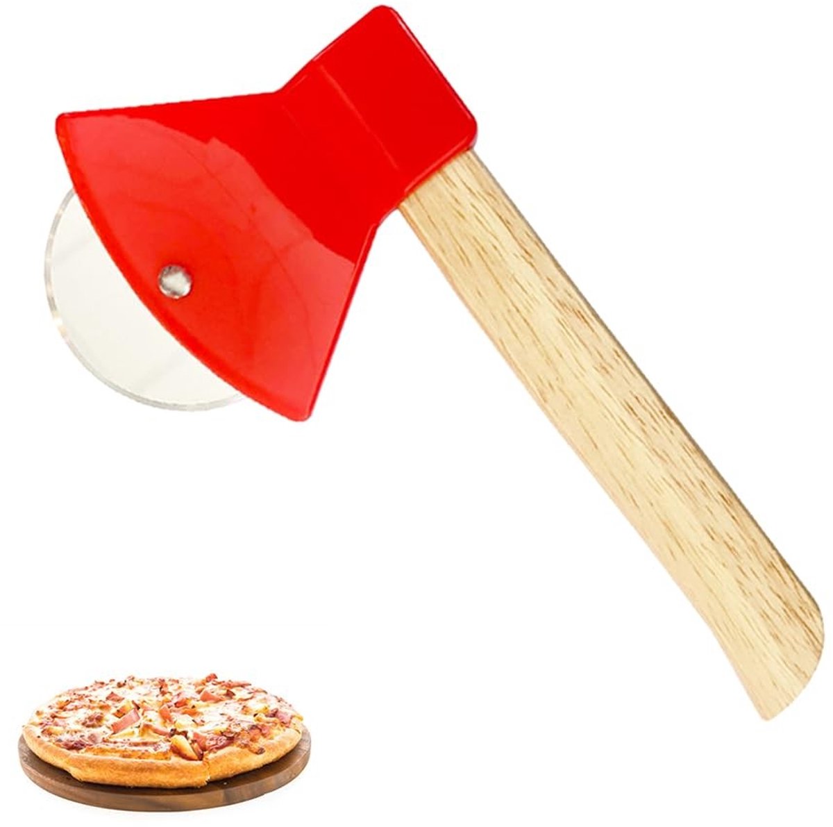 Dailygoods - Pizzasnijder in de Vorm van een Bijl Roestvrij Staal