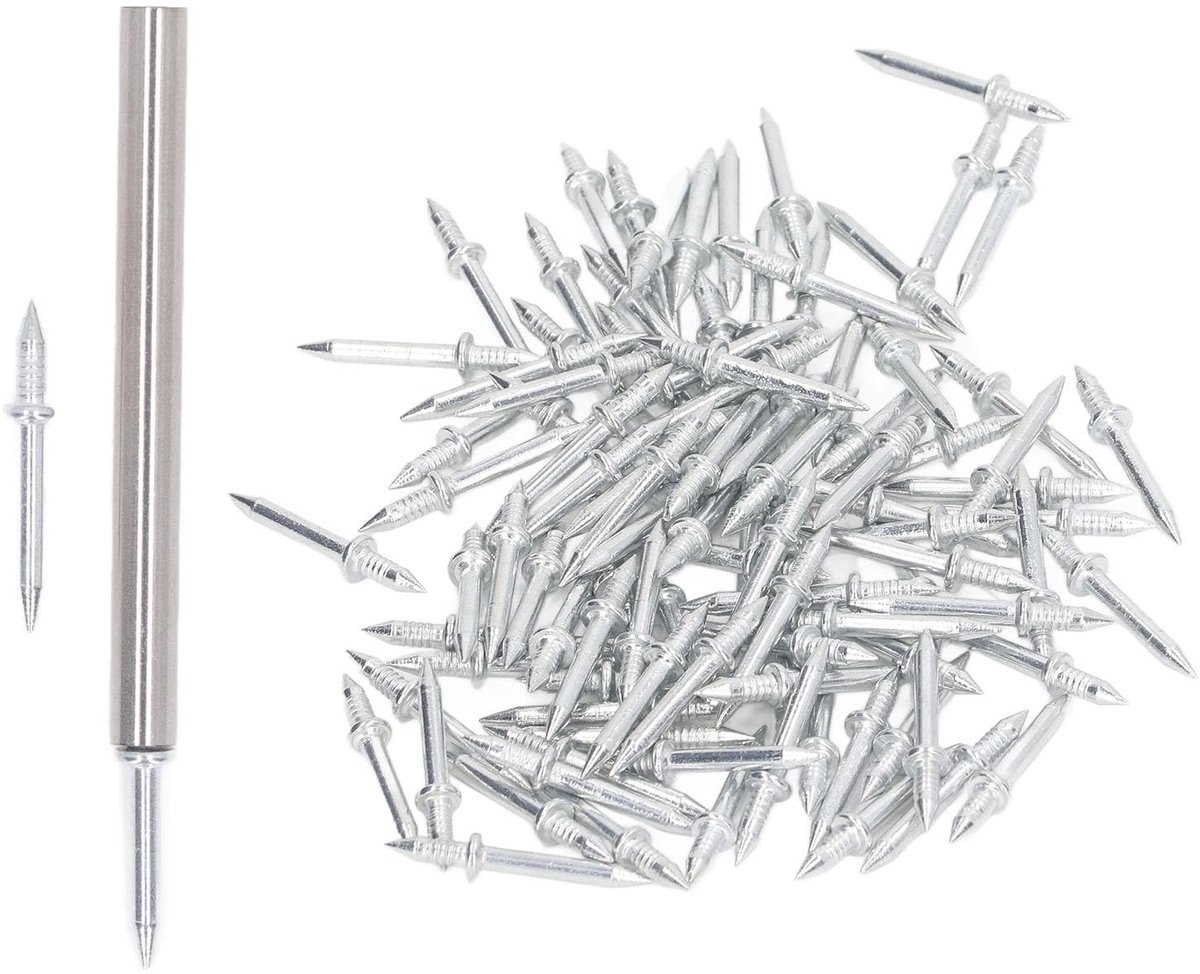 Dailygoods - 101-delige Plintnagels Set met Hulsgereedschap van Koolstofstaal