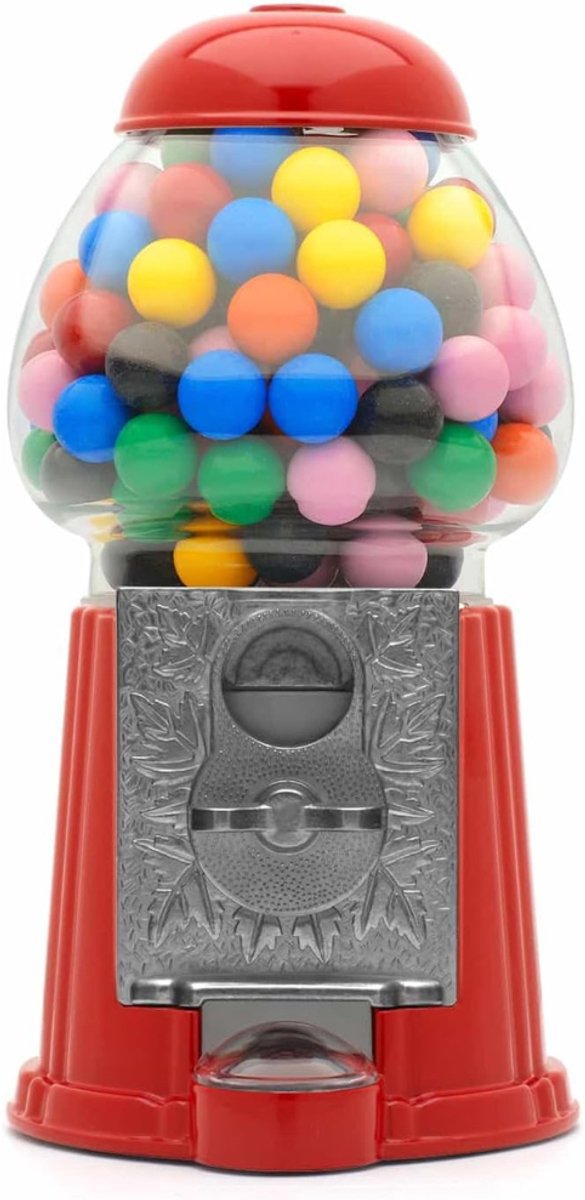 AHD® Kauwgomballen Automaat - Snoepdispenser - Gumball Machine - Snoepmachine - Snoepautomaat - Rood - 13cm x 12cm x 23cm