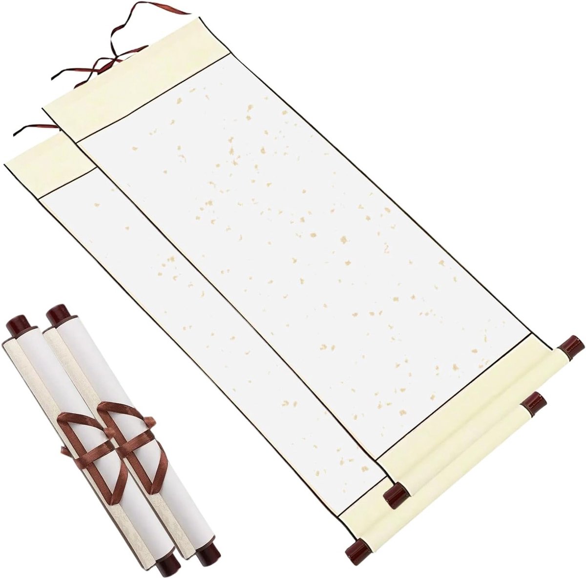 Chinese Scroll Calligraphy Set van 2 Stukken, 80 x 30 cm, Rijstpapier en Xuan Papier voor Traditionele Chinese Kunst en Schrijven