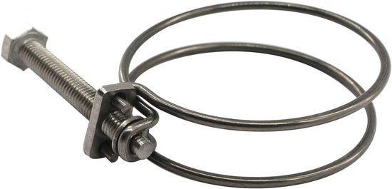 Set van 6 RVS Slangenklemmen 36-40mm - Dubbele Draad Slang Klemmen voor Bevestiging en Reparatie — afbeelding 3