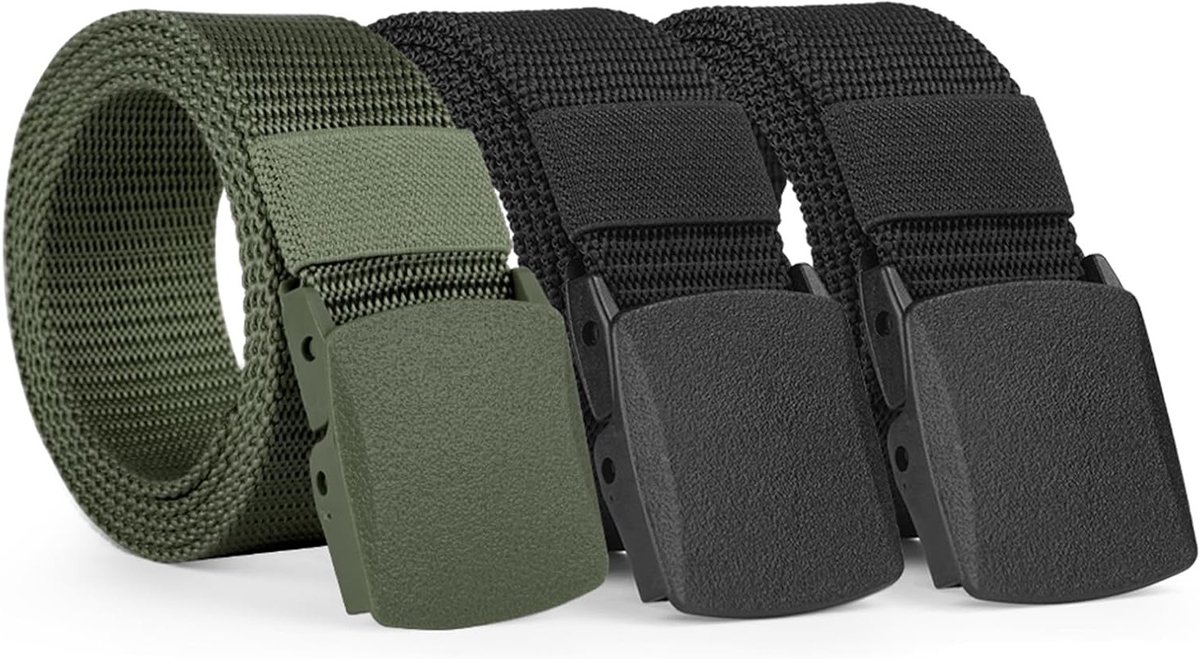 Verstelbare Nylon Canvas Golfriem voor Mannen, Op maat gemaakte Webriem zonder Gaten, Ideaal voor Werk en Reizen, Duurzaam en Comfortabel