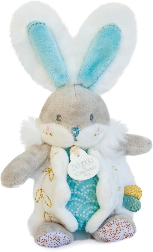 Doudou en Box - Baby Cadeau - Gezondheidsboekje Opbergen - Zachte Pluche - 0.45 Kilogram - Turquoise van Doudou — afbeelding 5