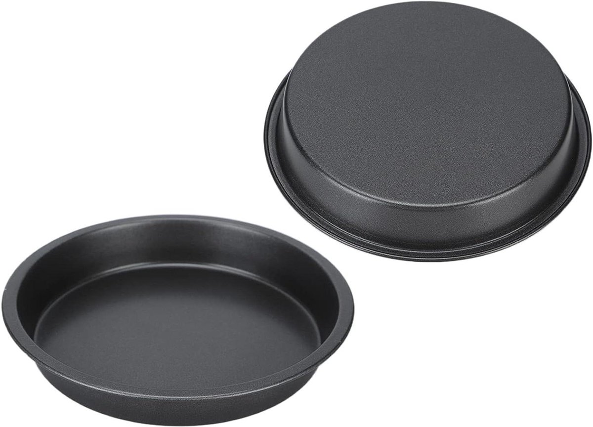 Pizza Pan Set - Bakplaat - Feestelijke Diners - Antiaanbaklaag - 2 stuks 9 inch - Zwart