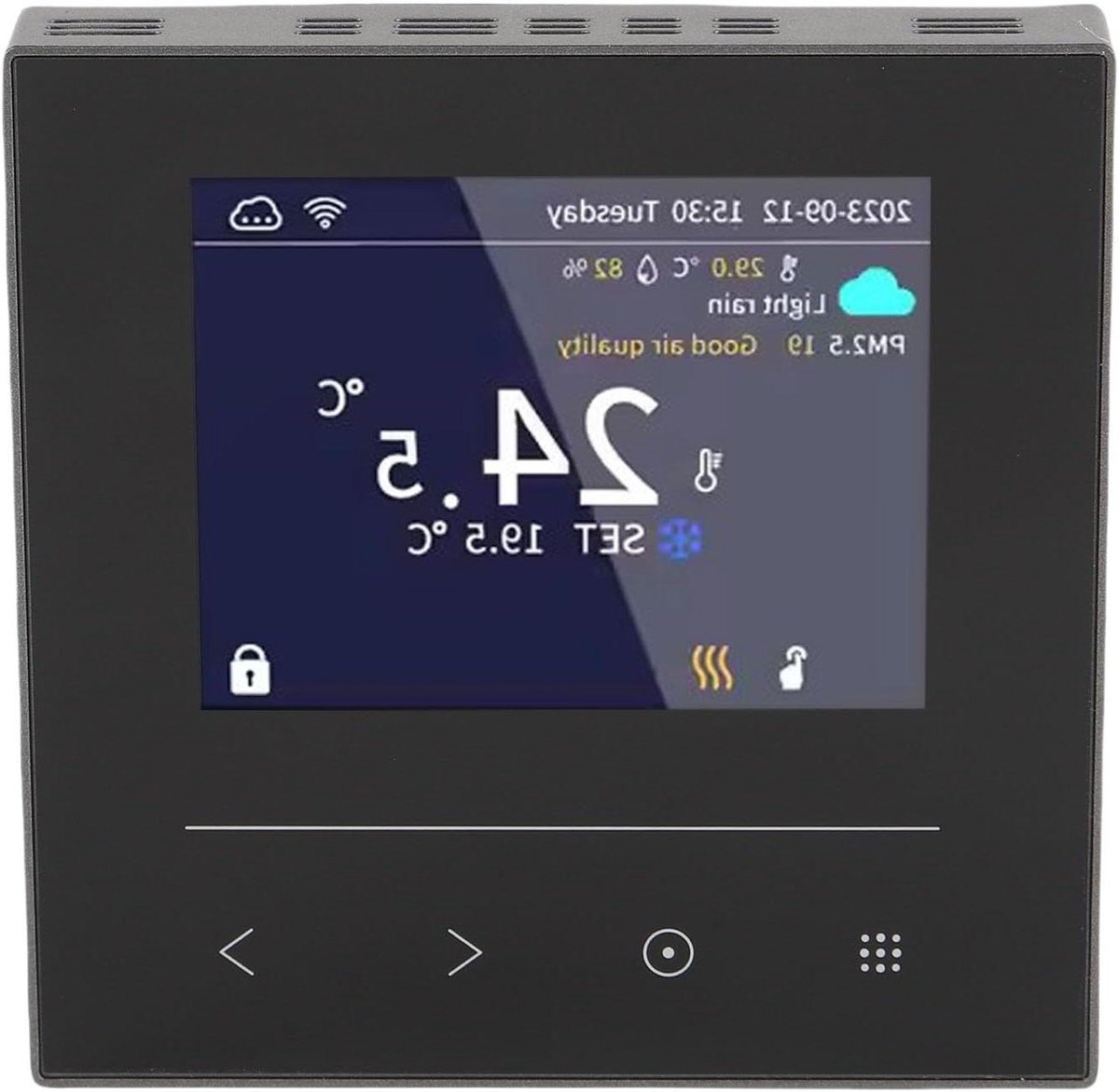 Slimme Thermostaat - Temperatuurregelaar - Thuis Verwarmen - APP Afstandsbediening - LCD Kleurdisplay - Wit