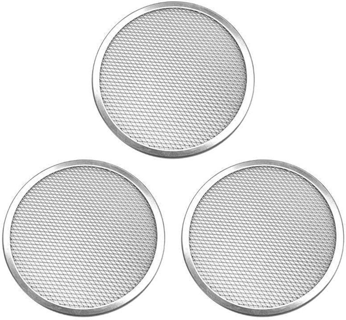 Pizzapannen - Bakplaten - Pizza Bakken - Verdikte Aluminiumlegering - 305 cm - Zilver