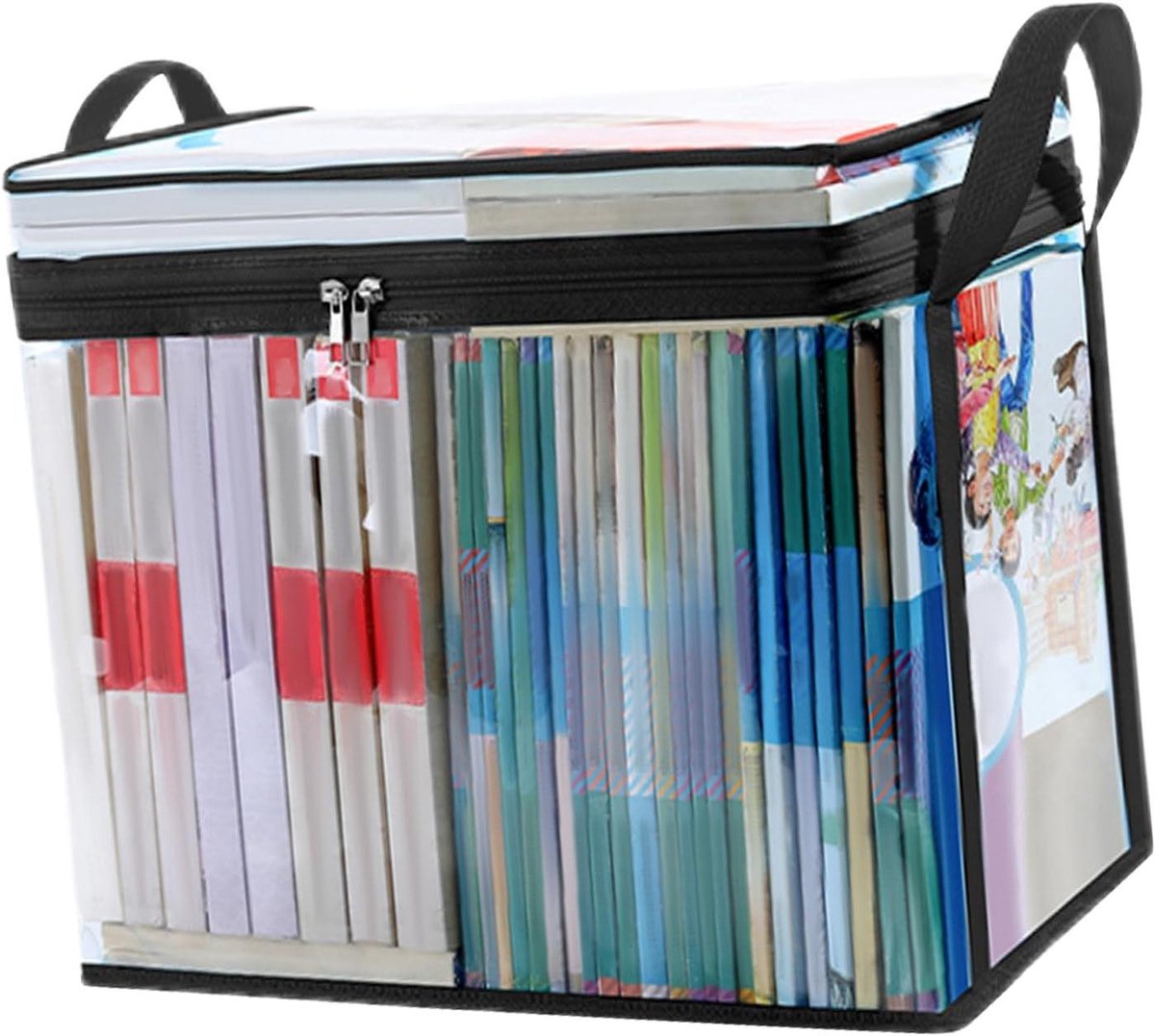 Opbergzak Transparant - Ritssluiting Zak - Huis Organiseren - Grote Capaciteit - 38 x 24 x 32 cm - Zwart