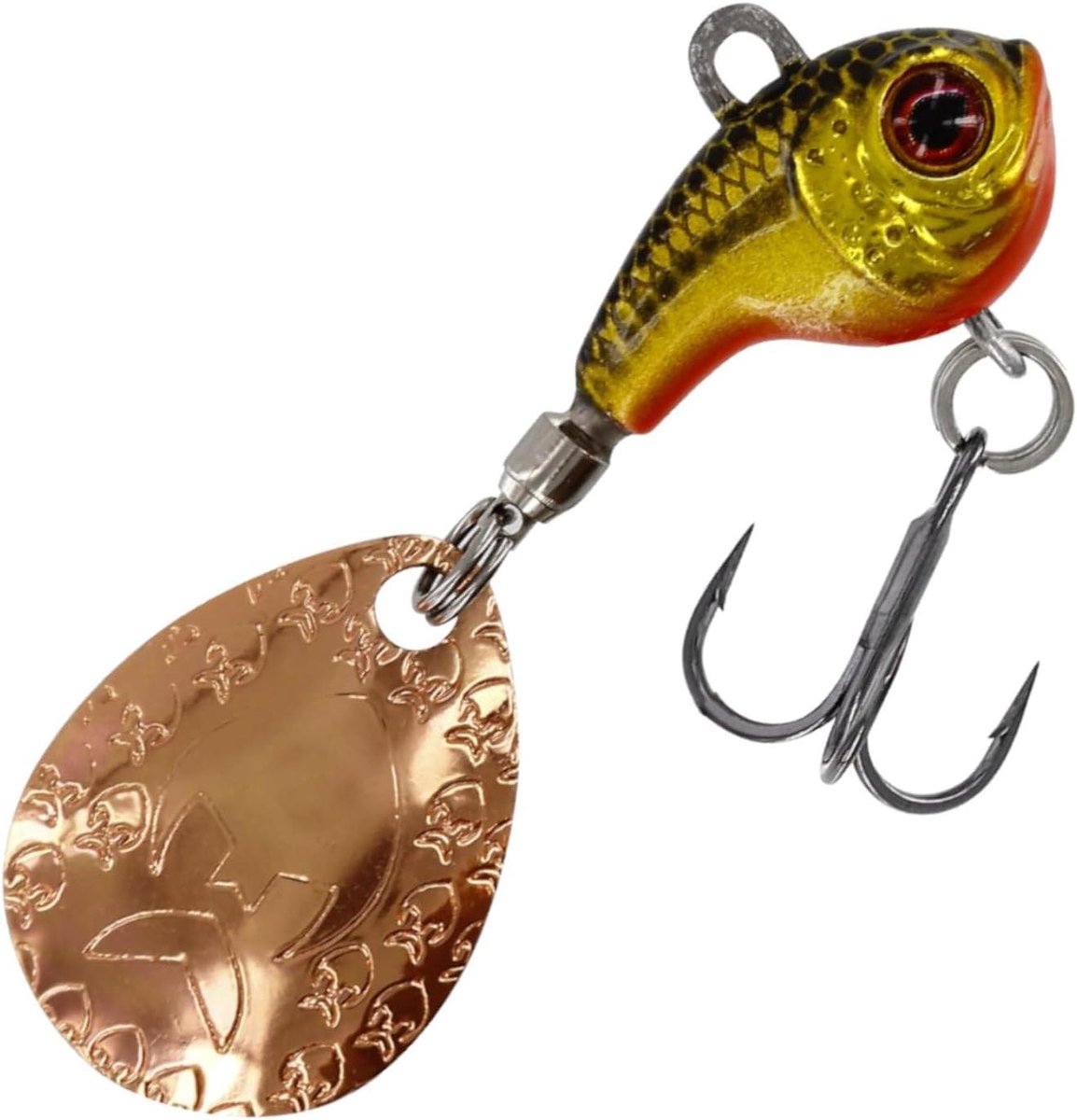 Spin Tail Jigspinner - Kunstaas - Roofvissen - Tungsten Lichaam - 7 gram - Goud