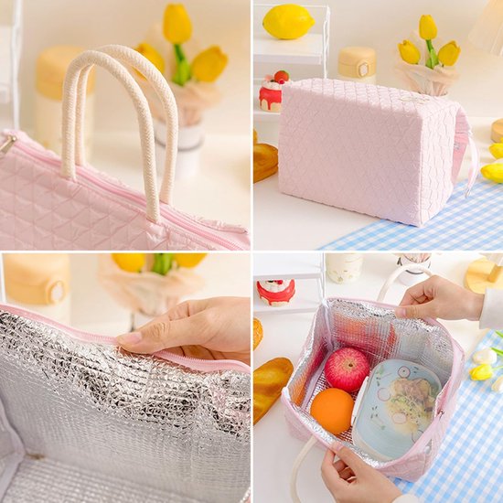 Koeltassen Set - Lunchbox Tas - Eten Vers Houden - Lekvrij Waterdicht - 8 Liter - Grijs — afbeelding 4