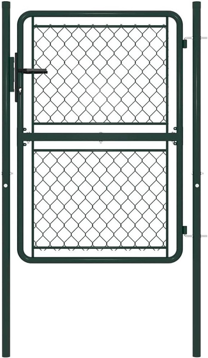 Tuinpoort Staal - Groene Poort - Tuin Afsluiten - Roestbestendig Coating - 400x125 cm - Gr
