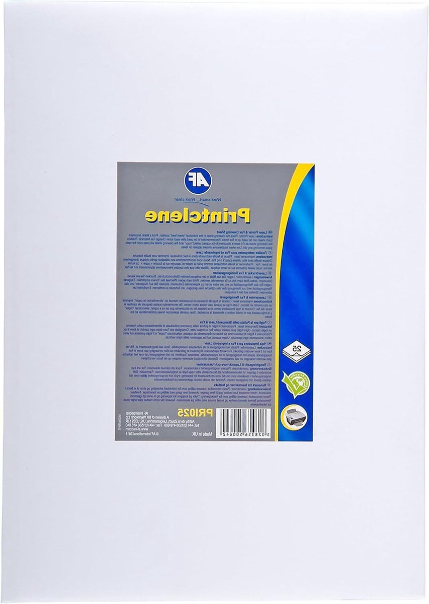 Reinigingsvellen Printer - Printeronderhoud Vellen - Printer Reinigen - Verwijdert Tonerresten - 25 Stuks - Wit Blauw