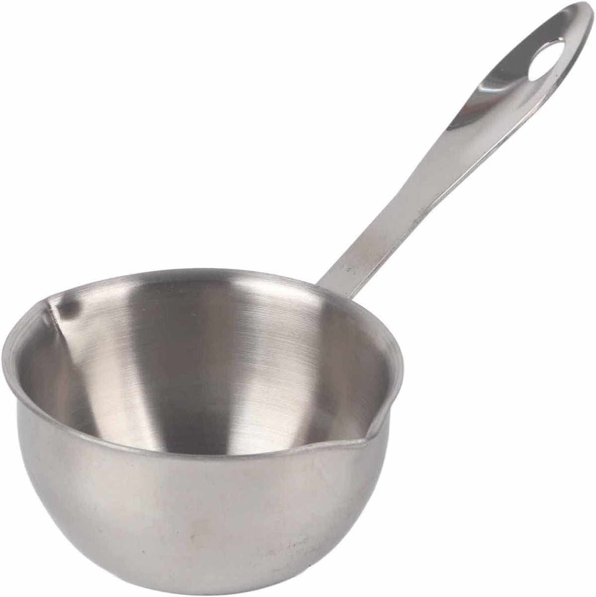 Boterwarmerpot - Smeltpan Melkpan - Kookliefhebbers Keuken - Roestvrij Staal - 150ML - Zilver