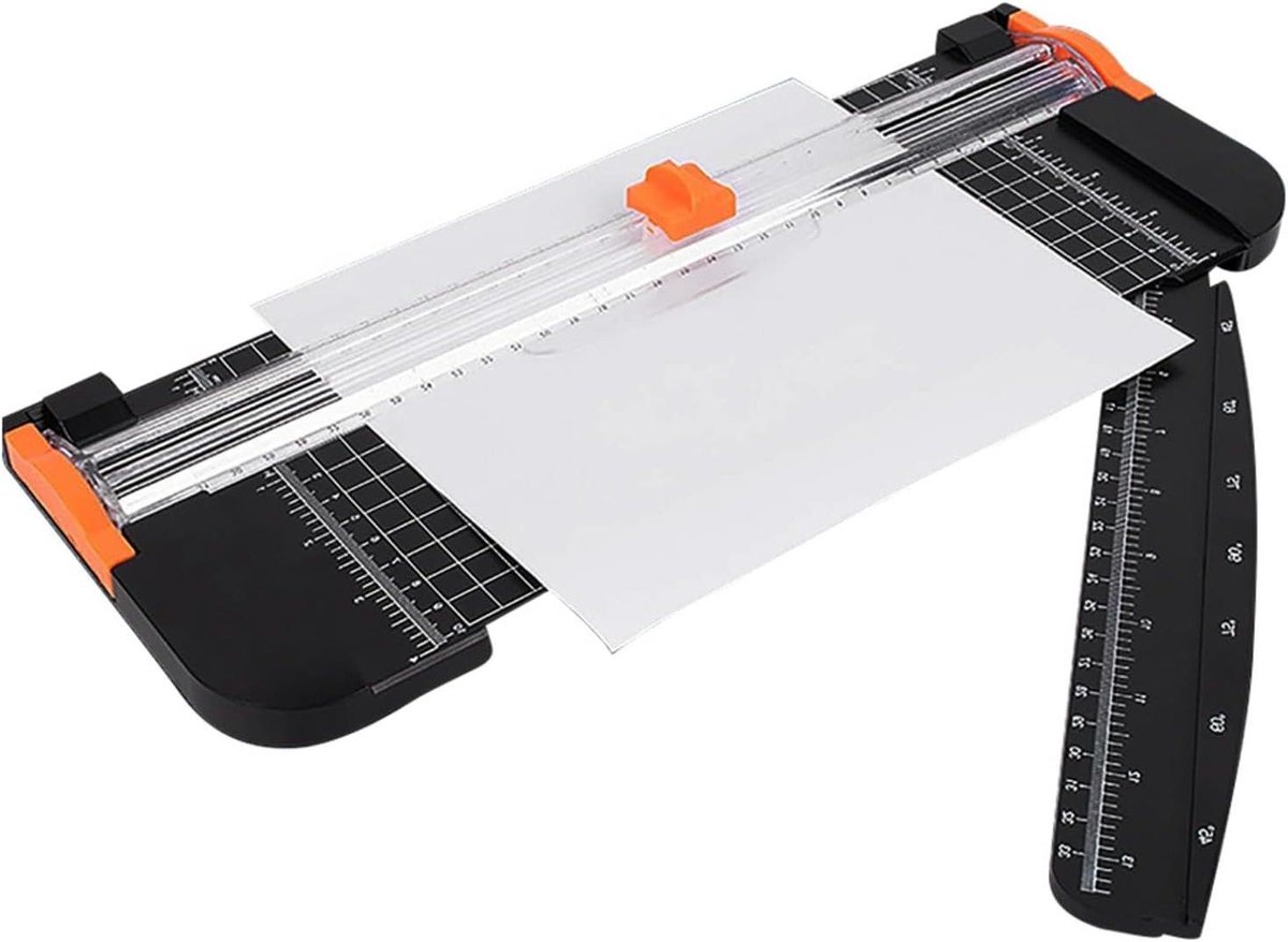Papiersnijder - Precisie snijmachine - Hobby projecten maken - Geïntegreerde hoekmeetplaat - A4 formaat - Zwart