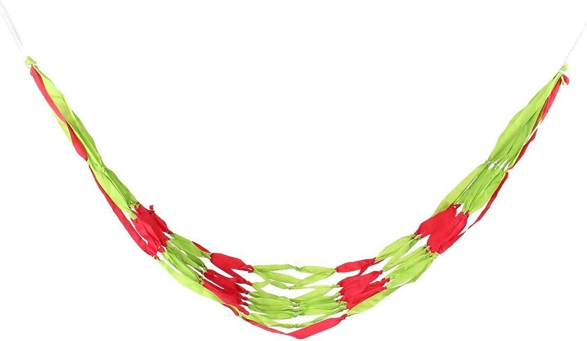 Hangmat - Kampeerhangmat Buiten - Ontspannen Buiten - Opvouwbaar Ontwerp - 4 Meter - Rood Groen