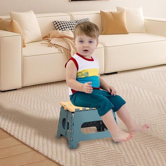 Opvouwbare stoel - Douche kruk - Veilig douchen - Ruimtebesparend comfort - Compact en licht - Blauw — afbeelding 4
