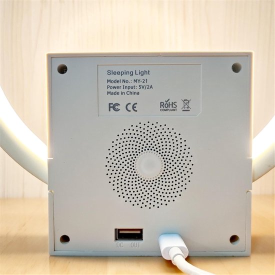 Wekker Slaaplamp - Nachtlamp Wekker - Ontspannen Wakker Worden - Zonsopkomst Simulatie - 220x200 mm - Wit — afbeelding 2