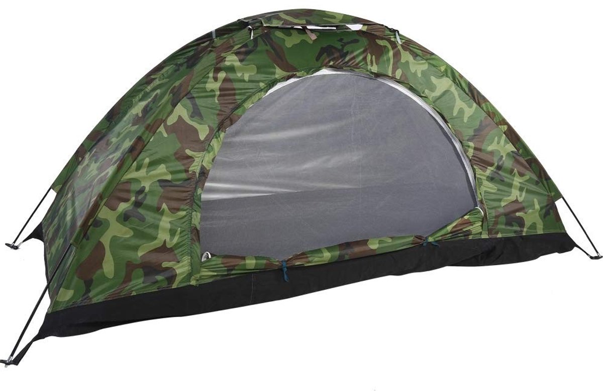 Innovra - Dailygoods - Dailygoody - Campingtent - Eenpersoonstent - Waterdicht en UV-bescherming - Groen - Backpacktent - Voor kamperen en wandelen - 200 x 100 x 100 cm