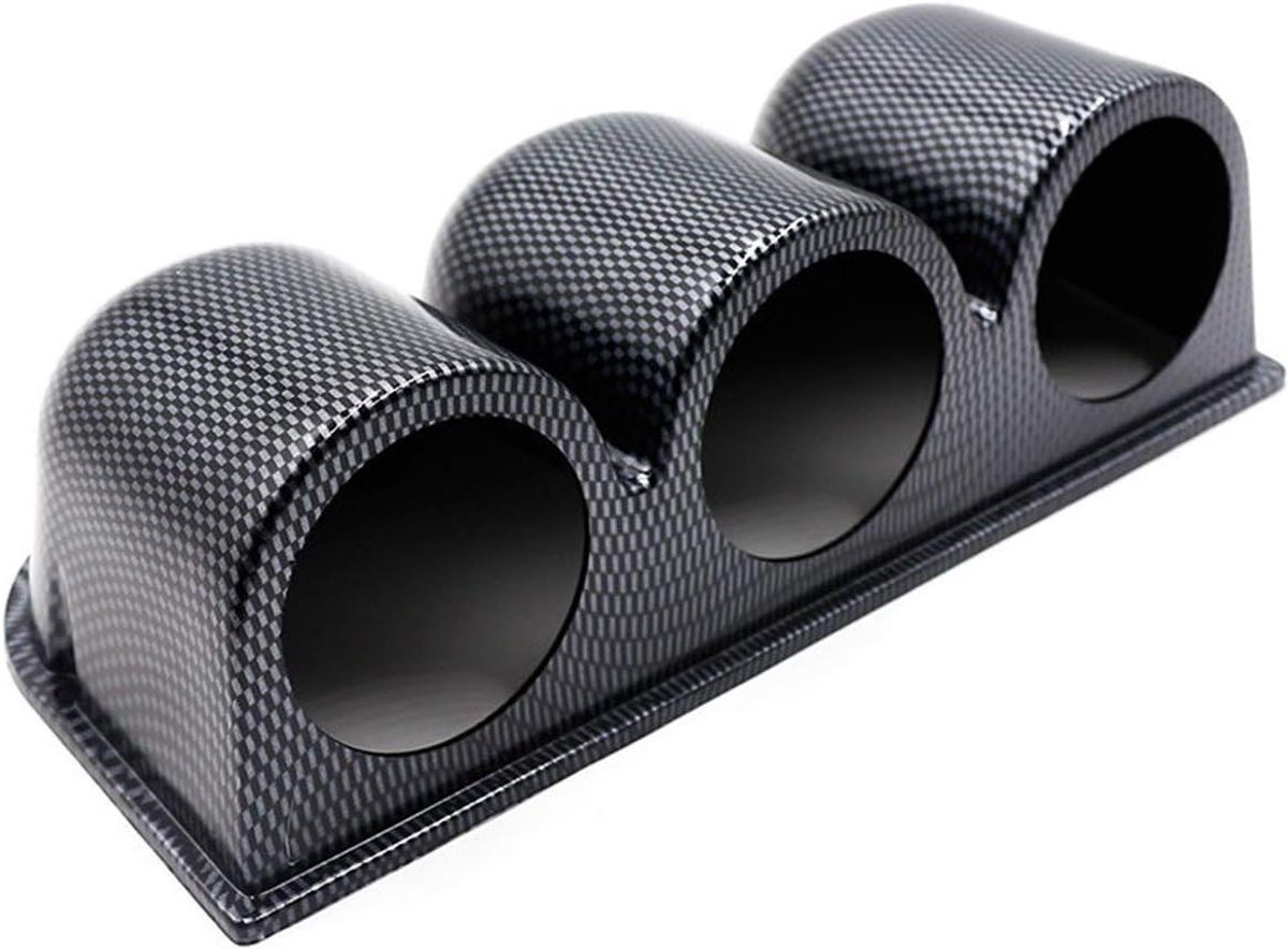 Instrumenten Houder - Dash Mount Pod - Auto Aanpassen - Koolstofvezel Look - 52mm - Zwart