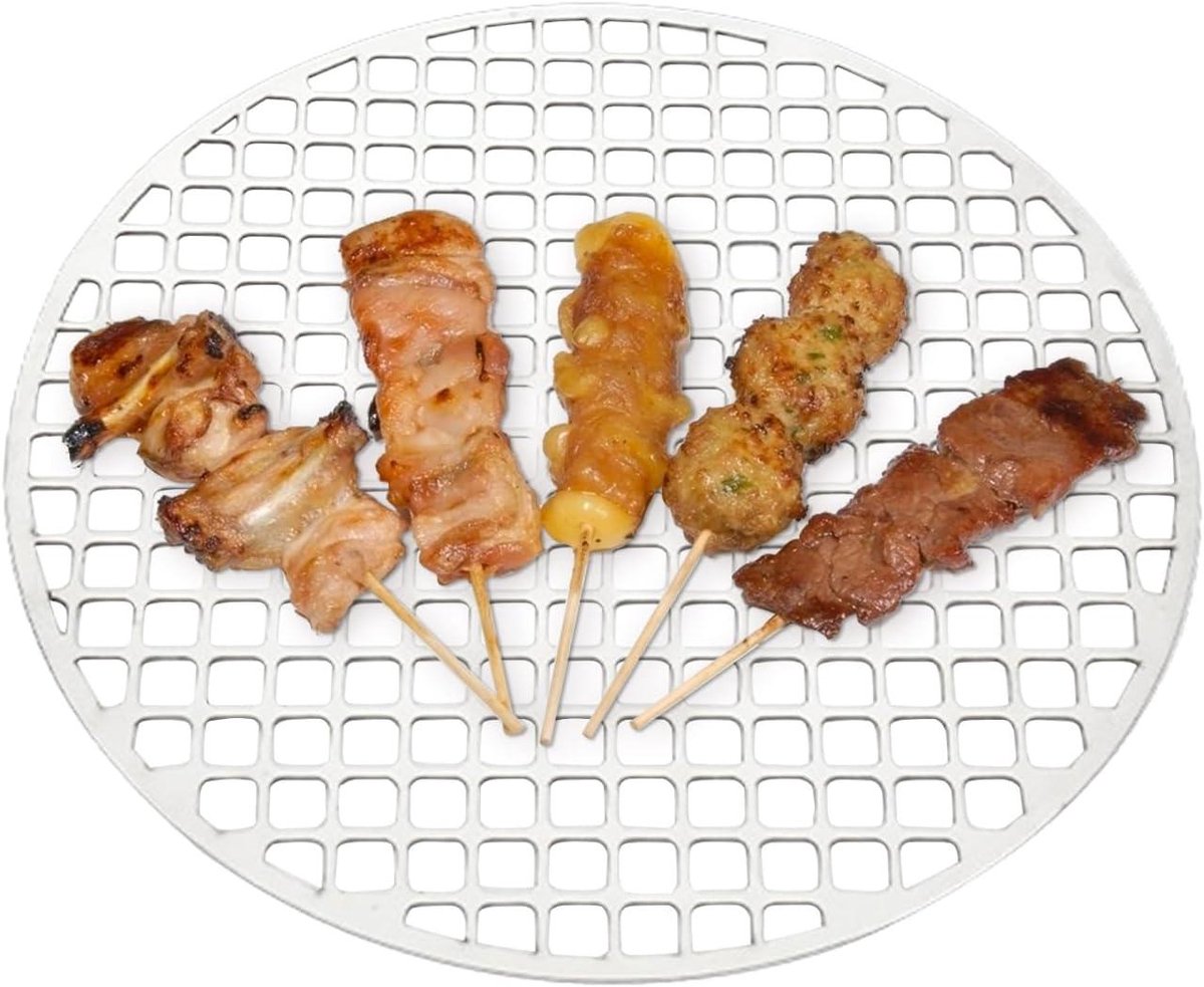 Rond Vuurplaats Rooster Grillplaat Vervanging Buiten Koken Roestvrij Staal 16.6 cm Zilver