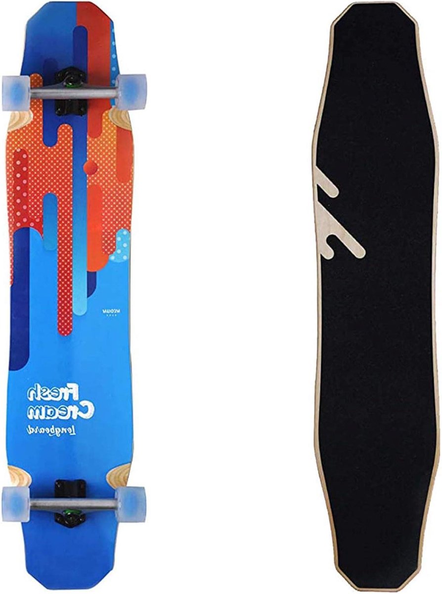 Longboard Skateboard Cruiser Board Dansen Freestyle 7 Laags Esdoornhout 44 Inch