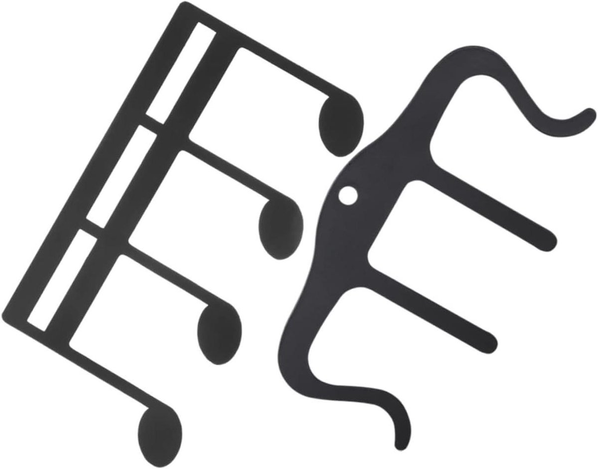 Muziekblad Houder - Boek Klem - Muziek Lezen - Draagbaar Metaal - 9.2x5.5cm - Zwart