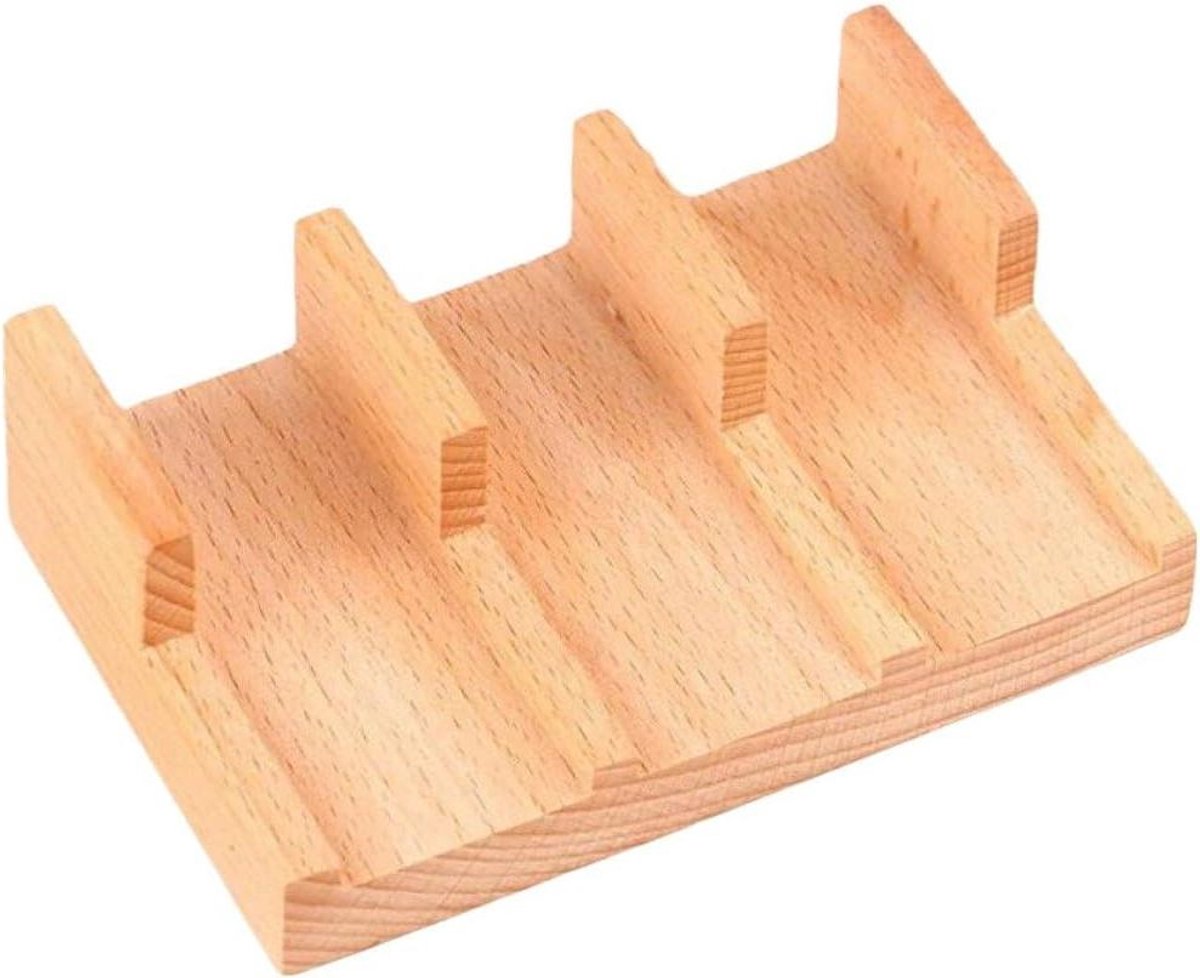 Houten Sushi Houder - Taco Plank - Eten Presenteren - Natuurlijk Hout - 12.8 cm Lengte - Bruin