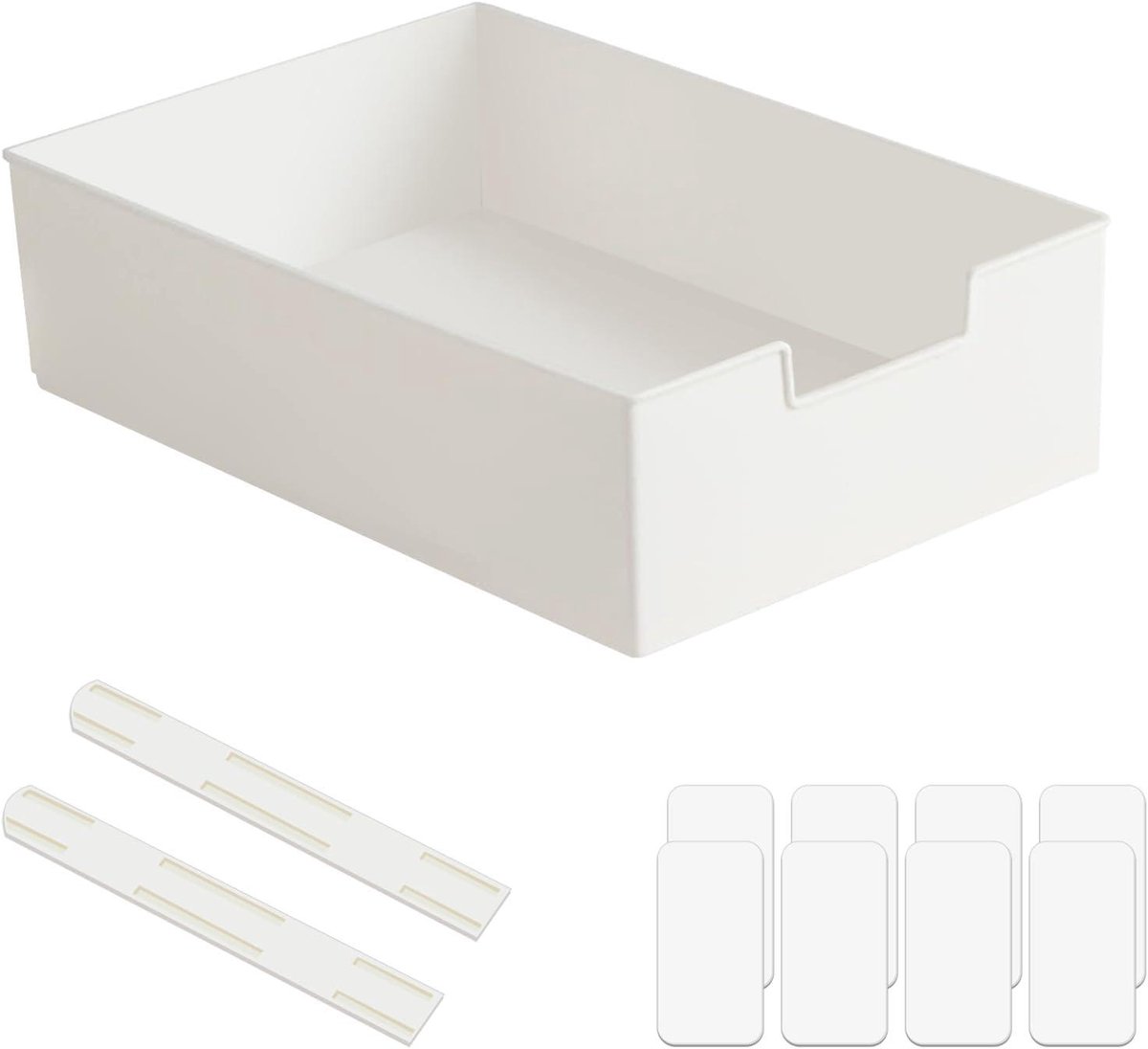 Uittrekbare Lade - Glijlade Kast - Kast Ordenen - Soepel Glijden - 31.5 x 21.5 cm - Wit