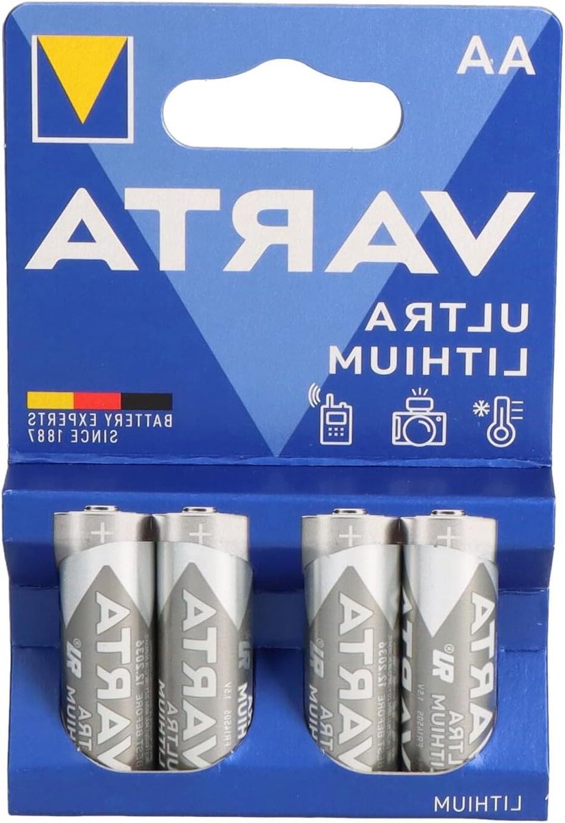 Wegwerp Batterijen - AA Stroom - Apparaten Voeden - Lithium Technologie - 4 Stuks - Zilver
