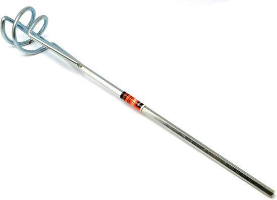 Mixer Opzetstuk - Roerder Gips Verf - Materiaal Mengen - Corrosiebestendig Geanodiseerd - 60 mm x 400 mm - Zilver — afbeelding 3