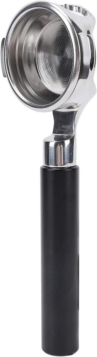 Koffiefilterhouder - Portafilter - Koffiebereiding thuis - Ergonomisch handvat - 2 oren - Zwart