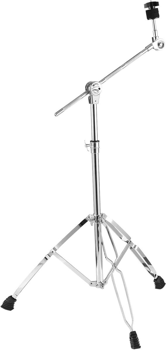 Cymbal Stand - Muziek Statief - Drum Optreden - Dubbel Gebruik Combo - Verstelbare Hoogte - Zilver