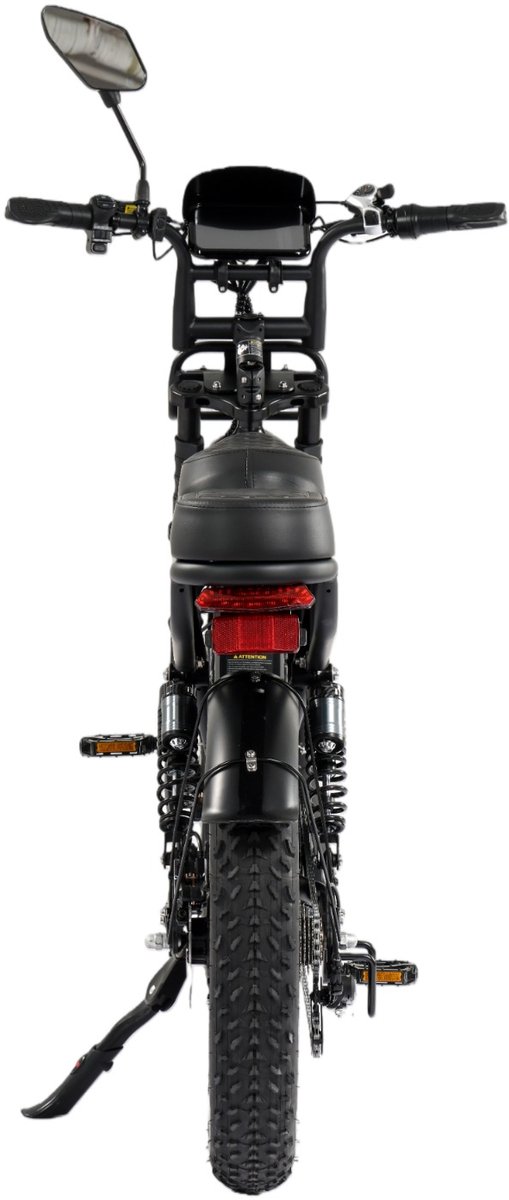 FAVY Cruiser Fatbike - Limited V8 Edition - Rijklaar - 60 km - NFC - Alarmsysteem - Verbeterd LCD Display - Hydraulische Schijfremmen - Achterzitje & Voordrager - 250W Motor - Incl. Elektrische Fietspomp - 2 Jaar Garantie - Zwart — afbeelding 4