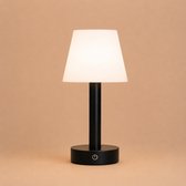 Tavellio Zoë Oplaadbare Tafellamp – H28 – Hout – Tot 80 branduren – Zwart