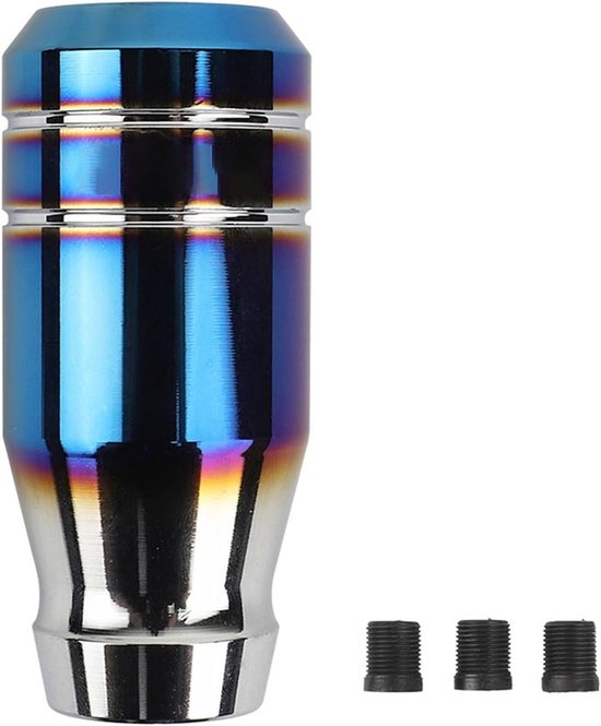 Schakelknop Auto - Pookknop Versnellingspook - Comfortabel Schakelen - Universele Pasvorm - Met Adapters - Geroosterd Blauw — afbeelding 3