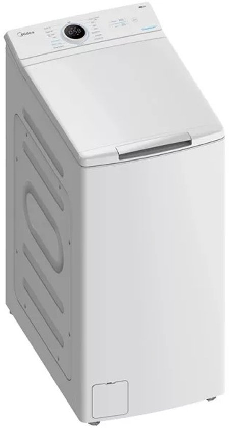 Midea MF100T80B/W-HR - Wasmachine - Bovenlader - Wit - 1300 rpm - 78 dB - A label - Waterverbruik 48 l - 8 kg nominale capaciteit