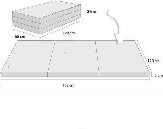 Inklapbaar Reismatras - Gastenmatras XL - Comfortabel Slapen - Inclusief Draagtas - 195 x 120 cm - Rozenbloemen — afbeelding 3
