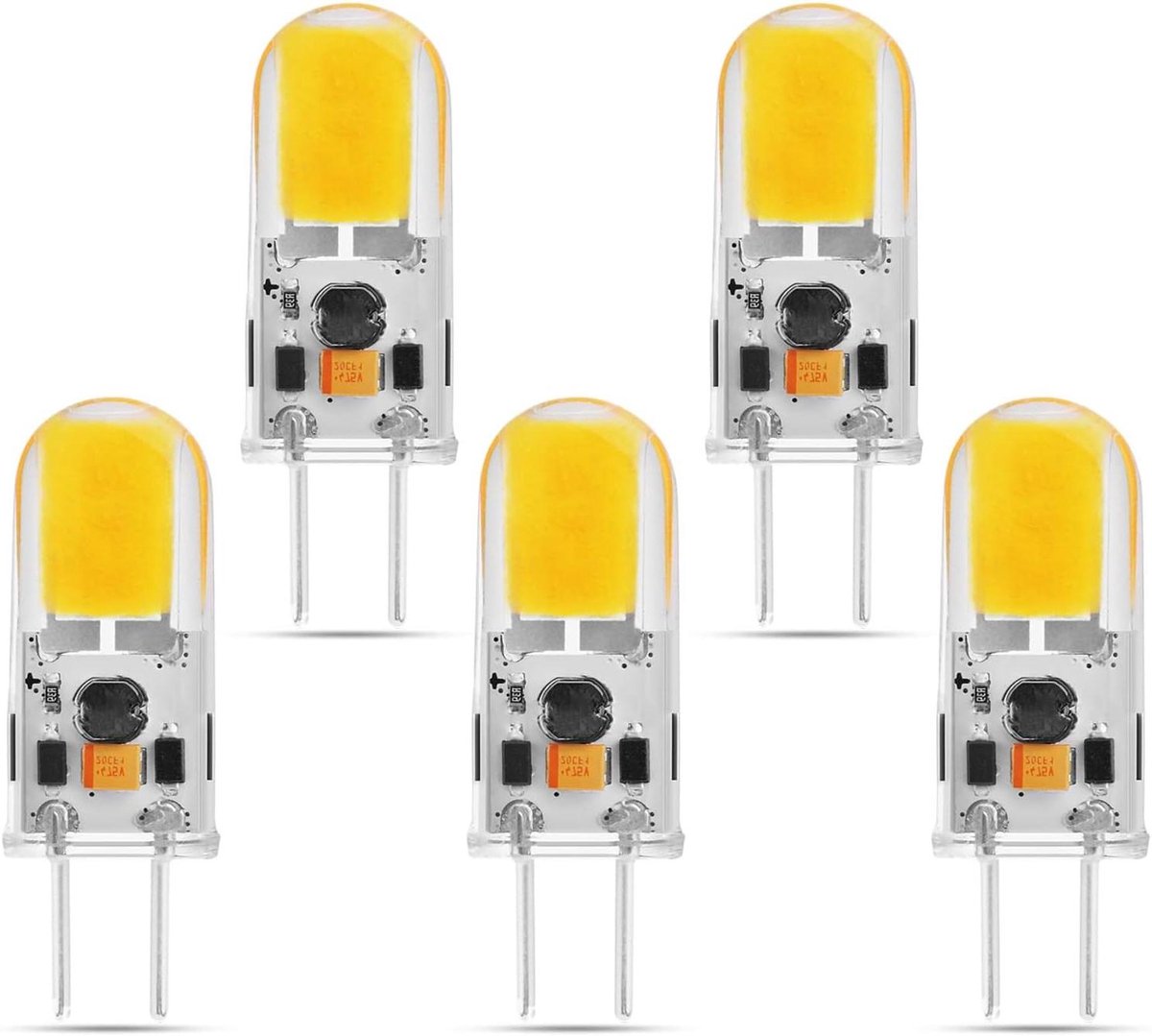 LED Lampen - G6.35 Spots - Sfeerverlichting Creëren - Flikkervrij Dimbaar - 5 Stuks - Warm Wit