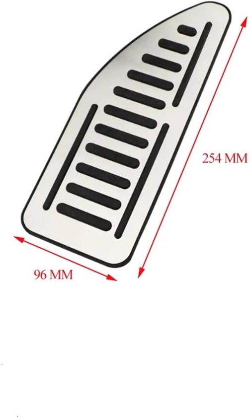 Pedaal Hoes Set - Auto Accessoires - Interieur Verbeteren - Roestvrij Staal - Standaard Maat - Zilverkleurig — afbeelding 3