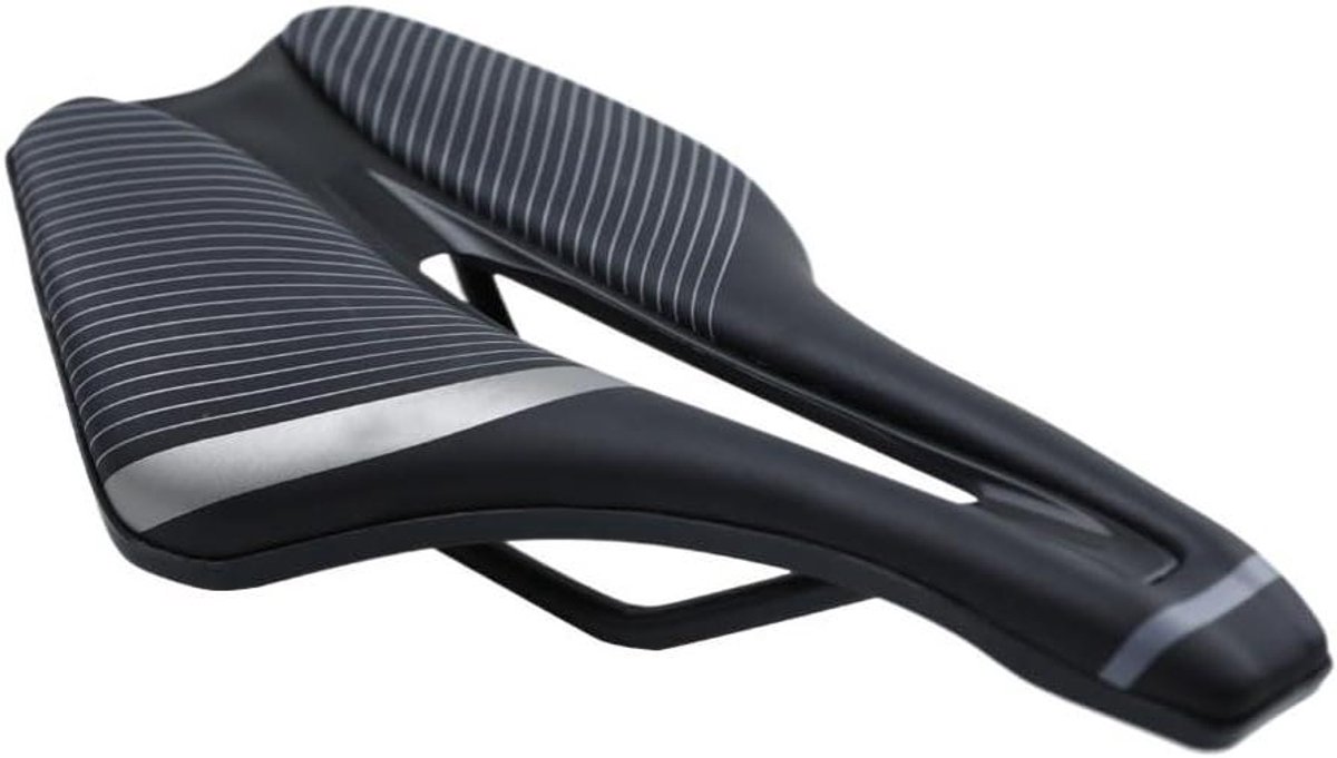 Fietszadel - MTB zadel - Comfortabel fietsen - Ademend hol ontwerp - 245 x 143 mm - Bruin