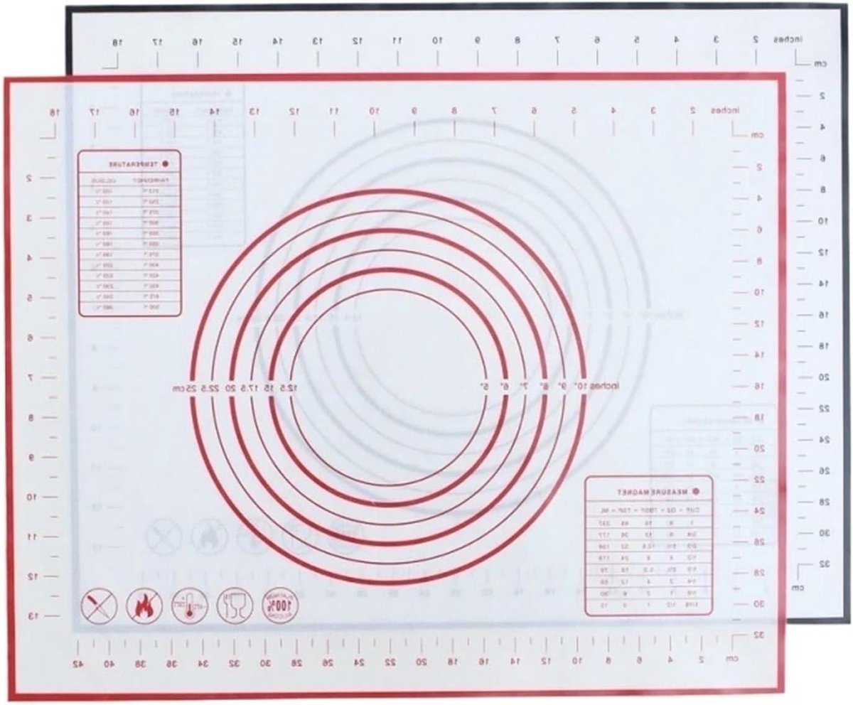 Siliconen bakmat - Deegroller mat - Deeg kneden - Antiaanbaklaag - 40 x 50 cm - Zwart