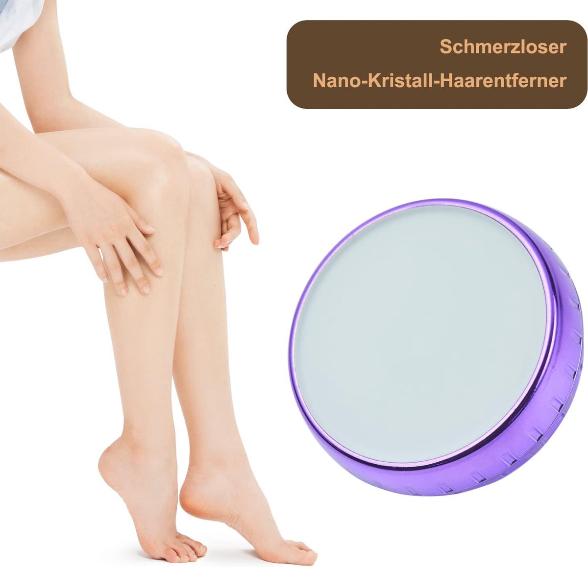 Mini Haarverwijderaar - Kristallen Epilator - Gladde Huid - Nano Crystal Technologie - 7.7 x 7.7 cm - Niet gespecificeerd thumbnail 2