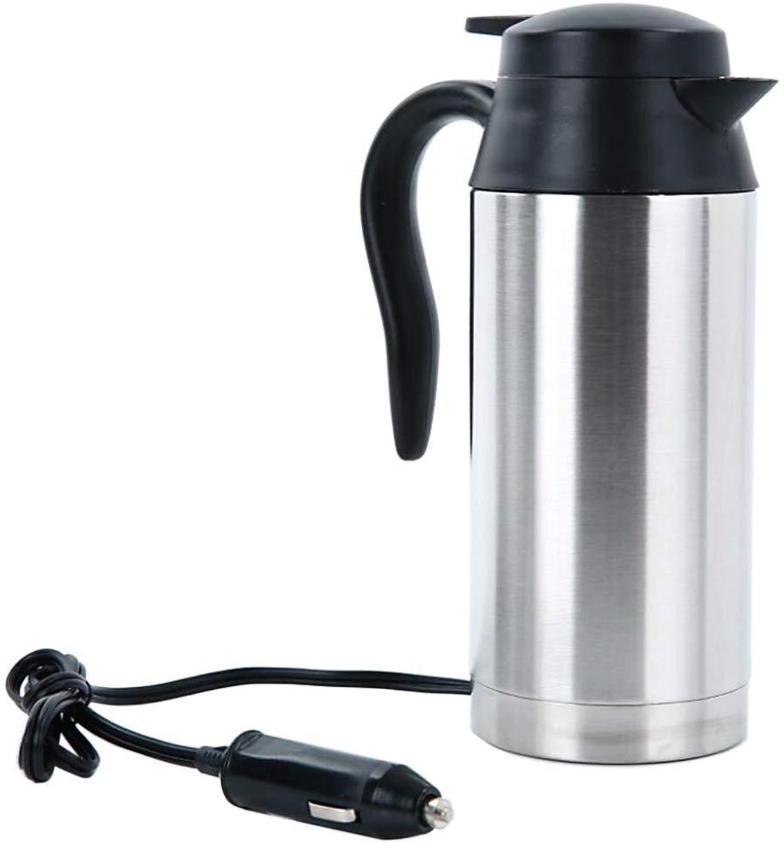 Elektrische Reis Waterkoker - Auto Waterkoker - Warm Drank Onderweg - Vacuüm Geïsoleerd - 750 ml - Roestvrij Staal