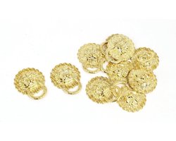 Aexit Koffer Doos Kledingkast Metaal Decoratief Leeuwenkop Ring Handgreep Goudkleurig 10st