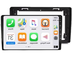 Autoradio Multimedia Scherm - Draagbare Auto Radio - Slim Rijden - Carplay Android Auto - Double DIN - Zwart