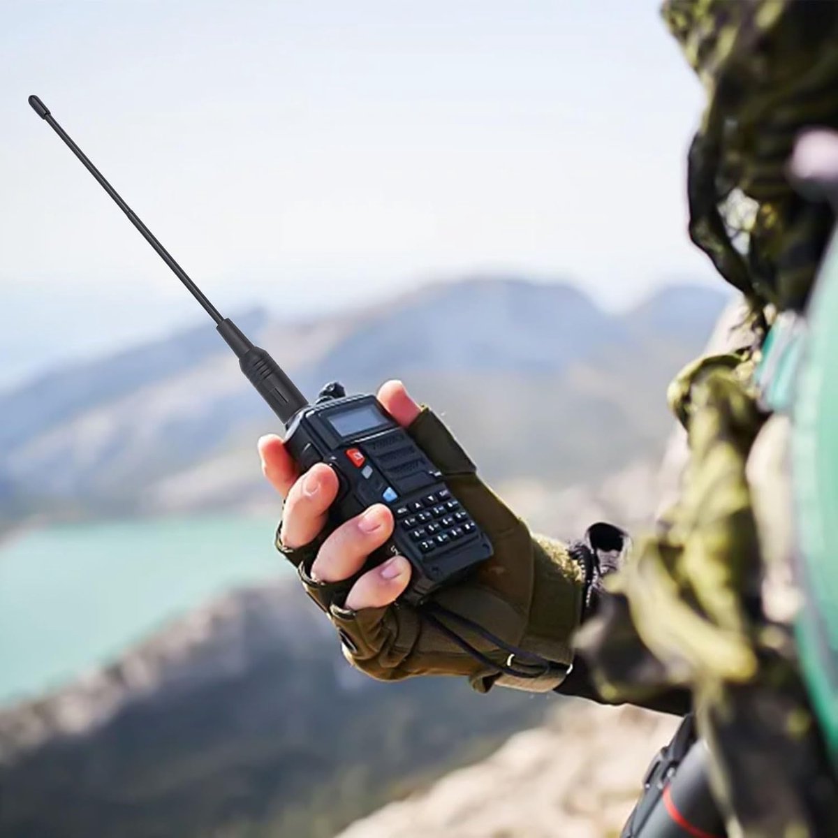 Radio Antenne - Dual Band - Duidelijke Communicatie - Verbeterde Signaal Gain - 208 mm Lengte - Zwart