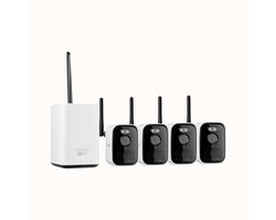 Swann MaxRanger4K™ Mini – Buitencamera’s – 4 Pack met Hub – 4K Ultra HD resolutie – Nachtzicht in kleur – Tweeweg Audio – Geen Abonnementskosten – 64GB SD Card – 150 Meter Draadloos Bereik – Wi-Fi HaLow™ Technologie